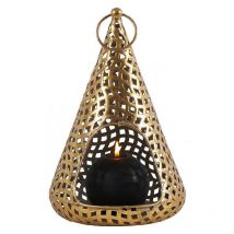 Lanterne métal doré Sivas 18x26cm