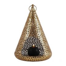 Lanterne métal doré Sivas 20x31cm
