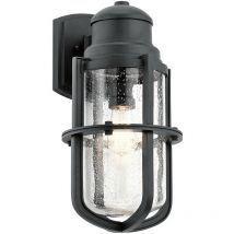 Lanterne murale d'extérieur à 1 ampoule Elstead Suri, noir texturé, IP44, E27