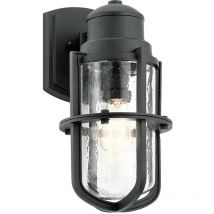 Lanterne murale d'extérieur à 1 ampoule Elstead Suri, noir texturé, IP44, E27