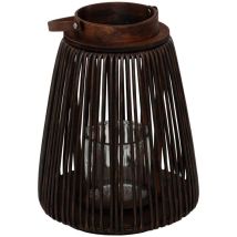 Lanterne Hopia fibre végétale marron H31cm Atmosphera Créateur D'intérieur