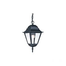 Tuttacasa - Lanterne New York avec chaine de 60 cm h en fonte grise e'cran en verre d'aluminium pour lampes 60 w pour jardin exte'rieur