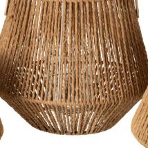 Iconscorner - Lanterne 33 x 33 x 27 cm Bougeoir Naturel Fibre naturelle