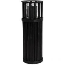 Lanterne Pilier Sans 40 cm Noir/Bois