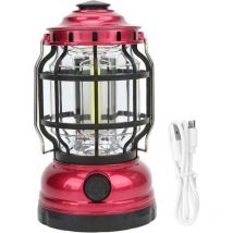 Lanterne Solaire de Camping, Lampe de Camping led Rétro Extérieure Rechargeable par usb pour la Randonnée de Pique-Nique