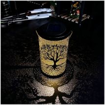 Lanterne Solaire Exterieur Jardin, Lampe Solaire Exterieur Decorative, Suspendre/ Poser, Imperméable , pour Balcon, Jardin (Arbre)