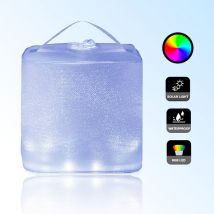 Lanterne solaire gonflable et étanche extérieur 10 led rgb 7 couleurs