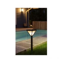 Lanterne solaire inox verre perlé 25 lumens blanc chaud Galix