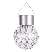 Lanterne solaire LED suspendue, imperméable, boule ajourée, luminaire décoratif d'extérieur, idéal pour un jardin,