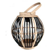 Lampe solaire en bambou - Olivie - Noir