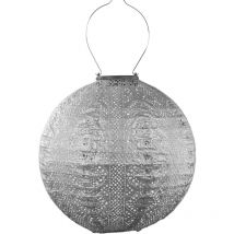 Lanterne solaire Round 30 cm Lace - Argent