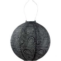 Lanterne solaire Round 30 cm Paisley - Gris foncé