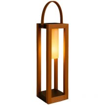 Lanterne solaire seraphina tall Bois Aluminium H58 cm