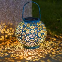 Lanternes solaires extérieures étanches,Garden Yard Decor Lights for Patio, Courtyard, Party, Birthday Mothers Day Gifts for Grandma (Teal Blue)