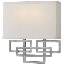 Lanza - 2 Licht Innenwandleuchte Nickel, E14 - Elstead