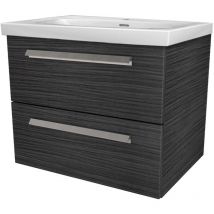 Lanzet K1 Badmöbel Set 2-teilig, 61cm breit, Schwarz"-"90153145