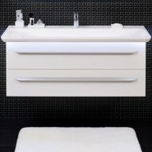 Lanzet - M9 Badmöbel Set 3-teilig, 130cm breit, Weiß, mit LED-Beleuchtung'-'90134145