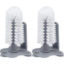 2 Pièces Brosse de Nettoyage Verre, Double Face Brosse à Verre, Brosse de Lavage Verre avec Ventouse, Convient pour Les Bars, Les Éviers de Cuisine
