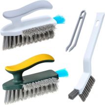 3 Pièces Brosse Nettoyage Salle de Bain - Brosse Joint Carrelage - Brosse à récurer Confortable des Interstices pour Les Carrelages, La Cuisine, La