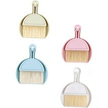 Laoa - 4 Ensembles Balai Ventilateur De Bureau Mini-casserole Poêle Et Pinceau Pelle à Poussière Compacte Et Brosse Fournitures De Nettoyage Brochas