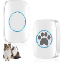 Cloches d'entraînement sans fil pour animaux de compagnie : sonnette de porte étanche IP44, sonnette pour chat avec 60 sonneries et 5 niveaux de
