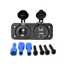 Dual usb Car Auto Allume-cigare Socket Splitter 12V Chargeur Power Adapter Outlet - Laoa