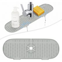 LAOA Tapis de robinet en silicone, protection anti-éclaboussures en silicone pour robinets de cuisine, tapis de séchage pour protéger les cuisines et