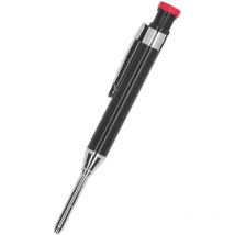 Lycxames - Lápiz de carpintero mecánico resistente con sacapuntas de punta larga y orificio profundo para carpintería y construcción, color negro