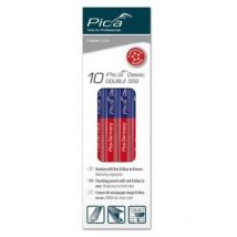 PICA pica-559-10-caja con 10 lápices de doble punta roja y azul