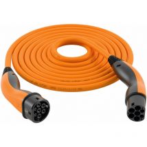 Mobility helix Type 2 Câble de Recharge, jusqu'à 11 kW, 5 m, Orange - 20 a, triphasé, pour la recharge de voitures hybrides et électriques avec