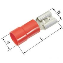 Lapp 63101030 Presa piatta Larghezza spina: 4.8 mm Spessore spina: 0.5 mm 180 ° Parzialmente isolato Rosso 100 pz.
