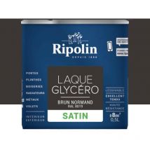 Laque Glycéro Ripolin Satin Brun Normand 0,5 l