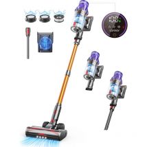 Laresar - Aspirador sin Cable, 50KPa/500W, 60Mins Aspirador sin Cable, 1.5L de Capacidad, con Pantalla Táctil para Pelo de Mascotas/Suelos Duros