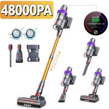 Laresar - Buture Aspirateur Balai sans Fil, 48000Pa/500W,55Minutes Aspirateur sans Fil, Capacité de 1,5 Litre,avec Écran Tactile pour Les Poils