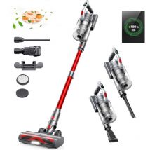 Laresar - Aspirateur Balai sans Fil, 450W/ 38Kpa Aspirateur sans Fil, Aspirateur Balai Écran avec 8 Animées, 55Mins, Brosse Anti-emmêlement,