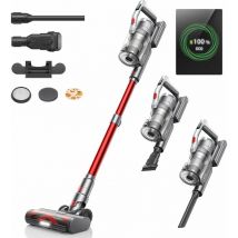 Laresar - Akku Staubsauger,450W/33Kpa Staubsauger Kabellos mit farbenfrohem animiertem Bildschirm mit 8 Animationen, 55Min, Anti-Tangle-Bürste,