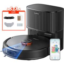 Laresar - Saugroboter mit Wischfunktion, 5000 Pa 3-in-1 Staubsauger mit automatischer Entleerung, bis zu 180Min, Lidar-Navigation, Ideal für