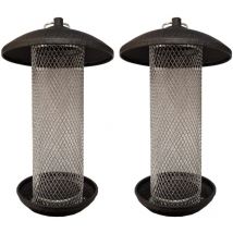 Selections - Large Hanging Steel Bird Suet and Fat Ball Feeder (Set of 2)