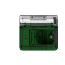 4 Box - Large ip55 pour coffret 3 modules avec schuko bivalente couleur vert bivalente 4b.w.04.015