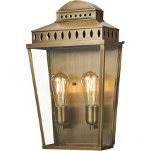 Elstead - Mansion House - 2 Light Large Outdoor Wall Lantern Brass IP44, E27