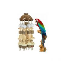 Rose - Large Parrot Toy Natural Wood Bird Chew Toy Parrot Cage Biting Toy