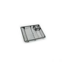 Large Plastic Dish Drainer - Plate And Rack Holder - Kitchen - Silver