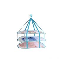Large Size Clothes Rack 3 Tiers Folded Mesh Clothes Hanging Dryer t Shirt Sweater Drying