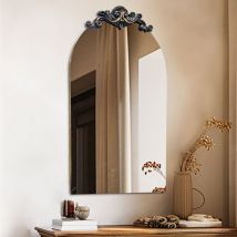 Luvodi - Large Traditional Arch Mirror Antique Bronze Baroque Inspired Bedroom Wall Decor - 60x120cm