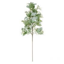 Large Winter Sprig with Lambs Ear and Wax Flower - Plastic - H70 cm - Green