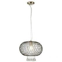 Inspired Diyas Chelsie - Große Decke Anhänger 1 Licht Antik Messing, Klarglas
