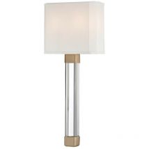 Lamp with lampshade Larissa Steel Brass 2 bulbs 54.6cm