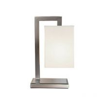 Larissa Buhovo Table Lamp 1x E27 Max 40W Chrome Matt- White Shade