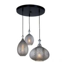 Larissa Rhodes Ceiling Cluster Pendant Light 3x E27 Max 40W Black