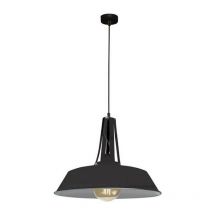 Larissa Lighting - Larissa Serres Dome Ceiling Pendant Light 1x E27 Max 40W Black